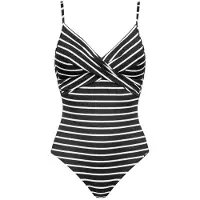 Lidea Women's Line Up Swimsuit Costume intero Donna (44 - Cup: B, grigio/nero)