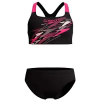 Speedo Kid's Medley Logo 2 Piece Bikini Bambini (116, nero)