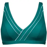Lidea Women's Sports Club Long Line Bikini Top Parte superiore bikini Donna (42 - Cup: C, turchese)