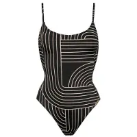 Watercult Women's Line Set Swimsuit No. 8350 Costume intero Donna (36 - Cup: D, nero)