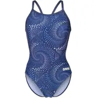 Arena Women's Fireflow Swimsuit Lightdrop Back Costume intero Donna (42, blu)