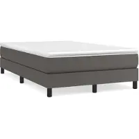Syfax Giroletto a Molle con Materasso Grigio 120x200 cm in Pelle finta