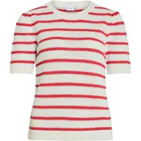 Vila A Maniche Corte Top A Maglia