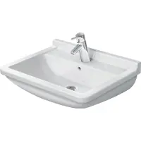 Duravit Lavabo Starck 3 larghezza 60 cm 1 foro per rubinetto, bianco WonderGliss 3006000001