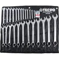 TECPO Set di chiavi a forchetta e chiavi ad anello 25 pezzi Set di chiavi ad anello e chiavi a forchetta, 6-32 mm, 25 pezzi