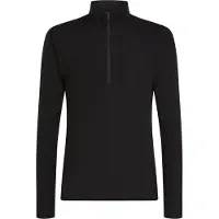 Icebreaker - Intimo con collo a zip in lana merino - M Merino 175 Everyday LS Half Zip Black per Uomo in Pelle - Taglia XXL - Nero