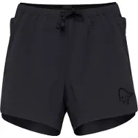 Norrøna - Short idrorepellente stretch traspirante - Senja Flex1 4" Shorts W Caviar Black per Donne in Nylon - Taglia M - Nero