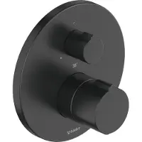 Duravit C.1 Thermostat de douche encastré, rosette ronde, 1 consommateur, robinet d'arrêt, C14200016046, C14200016046