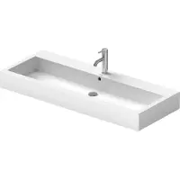 Duravit lavabo Vero 1200mm, poncé avec trop-plein, avec plage de robinetterie, 1 trou pour robinetterie, 0454120027, 0454120027