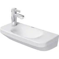 Duravit lave-mains DuraStyle 50cm sans trop-plein, avec plage de robinetterie, trou pour robinetterie à gauche, 0713500009, 0713500009