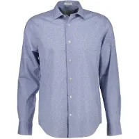 Gant Reg Poplin Aop Shirt Faded Denim Taglia: L | Camicie Casual Outlet | Uomo | Blu