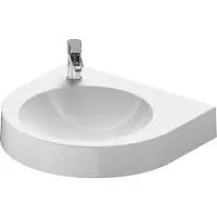 Duravit Architec lavabo, 575x520mm, sans trop-plein, 1 trou de robinetterie percé à gauche, 0449580000, 0449580000