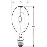 Radium Lampada ad alogenuro metallico E40 1000W HRI-E NSC/C trasparente