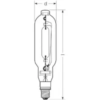 Radium Lampada ad alogenuro metallico E40 2050W HRI-T D trasparente