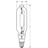 Radium Lampada ad alogenuro metallico E40 2000W HRI-T NSC trasparente