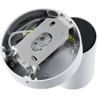 Deko-light Faretto da parete CAN TILT, bianco, Ø 10 cm, metallo, interruttore, GU10
