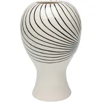 Kare Favola Lady, altezza 30 cm, ceramica, nero/bianco