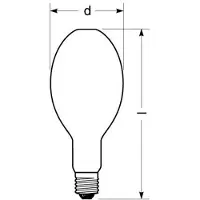 Radium Lampada ad alogenuro metallico E40 430 W HRI-E NSC/S/F Ra92
