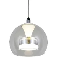 TRIO Lampada a sospensione LED, colore cromo, interruttore-dimmer, CCT, H 150 cm