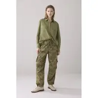 Summum Woman Epauletten Blouse Crispy Polin Combat Green Taglia: 36 | Magliette intime Outlet | Donna | Verde
