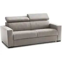 Talamo Italia Divano Letto 2 Posti Amalfi 95x200 cm Nero Tortora, Sfoderabile Contenitore Italy