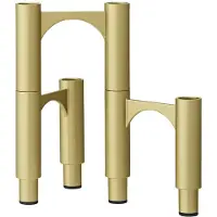 AYTM Compono portacandele, oro, h 12 cm, alluminio, set di 3