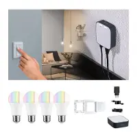 Paulmann Smart Home Set ZigBee 4x E27 9,3W LED opaco RGBW