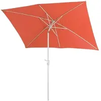 Mendler Ombrellone N23, ombrellone da giardino, 2x3m rettangolare inclinabile, poliestere/alluminio 4,5kg protezione UV 50+ ~ terracotta