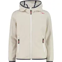 CMP Girl's Jacket Fix Hood Jacquard Knitted 3H19825 Giacca in pile Bambini (104, beige)