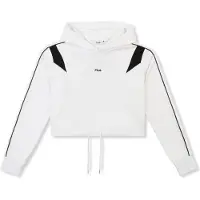 FILA Rivoli Relaxed Cropped Graphic Hoodie Bright White-black Taglia: XL | Felpe con cappuccio Outlet | Donna | Bianco