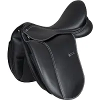 Waldhausen Sella da dressage economica, sintetica nera 15,5"/39 cm