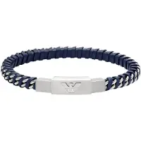 Emporio Armani Designer leather blue Bracciale EGS3319040