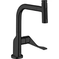 Hansgrohe AXOR Citterio Mitigeur de cuisine, douchette extractible jusquà 50cm, ComfortZone230, saillie 219mm, 39863670, 39863670