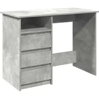 Syfax Scrivania Grigio Cemento 102x50x75 cm in Legno Multistrato
