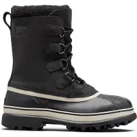 Sorel - Doposci caldi e impermeabili - Caribou WP Black Dark Stone per Uomo in Pelle - Taglia 44,5 - Nero