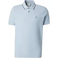 Calvin Klein Ss Refined Pique Tip Polo Breezy Blue Taglia: M | Polo Outlet | Uomo | Blu