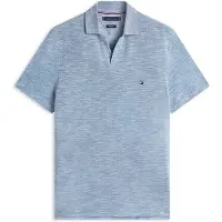 Tommy Hilfiger Slub Oxford Pique Polo Blue Jean/white Taglia: M | Polo Outlet | Uomo | Blu