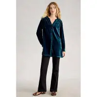 White Stuff Olive Velvet Tunic Dark Teal Taglia: 10 REGULAR | Maglie a manica lunga Outlet | Donna | Ciano