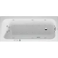 Duravit Baignoire balnéo Collection One, version à encastrer, simple dos, bâti-support, garniture de vidage et de trop-plein, système Combi E, 1600x700mm, 760610000CE1000, 760610000CE1000