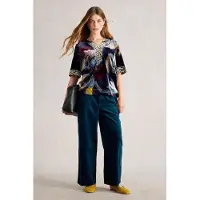 White Stuff Ash Velvet Top Navy Multi Taglia: 8 | Magliette intime Outlet | Donna | Blu