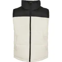 Urban Classics Block Puffer Vest Black/whitesand Taglia: M | Giacche senza maniche Outlet | Uomo | Nero