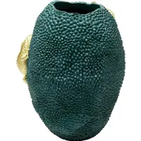 Kare Chameleon Jack Vaso di frutta, verde/oro, poliresina