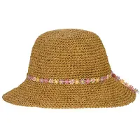 P.A.C. Lilen Bucket Straw Hat Cappello (S/M, beige/marrone)