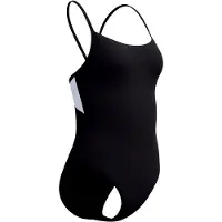 Speedo Women's Solid Racerback 1 Piece Costume intero Donna (L, nero)