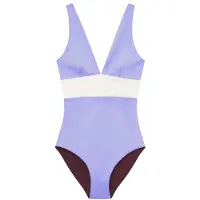 Mymarini Women's Plungesuit Costume intero Donna (S, lilla)