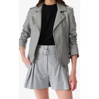 Iro Paris Newhan Outerwear Smoke Grey Taglia: 34 | Giacche di pelle Outlet | Donna | Grigio