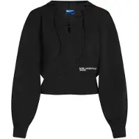 Karl lagerfeld Klj Lace Tie Up Hoodie Black Taglia: XS | Felpe con cappuccio Outlet | Donna | Nero