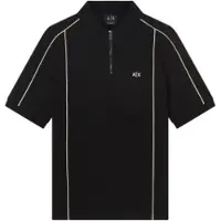 Armani Exchange per uomo. XM002375AF10366UC001 Polo nera a maniche corte (L), Nero, Casual, Cotone, Manica corta