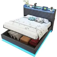OKWISH Daybed 90x200cm, Divano letto, Letto singolo multifunzionale con USB e cassetti e ripiani, senza materasso, Bianco