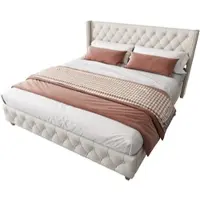 MODFU Poltrona da salotto, Sedie da pranzo (6 pezzi), Sedia in velluto, Sedia da toeletta, Gambe in ferro dorato, Sedie beige